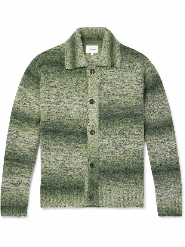 Photo: Norse Projects - Erik Space-Dyed Cotton-Blend Cardigan - Green