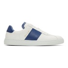 Paul Smith White and Blue Levon Sneakers