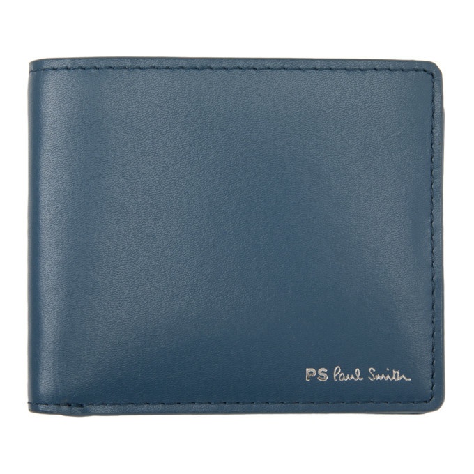 Photo: PS by Paul Smith Blue Tie-Dye Bifold Wallet