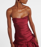 Marmar Halim Draped off-shoulder corset gown