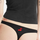 Fruity Booty Women's Commando Thong in Black
