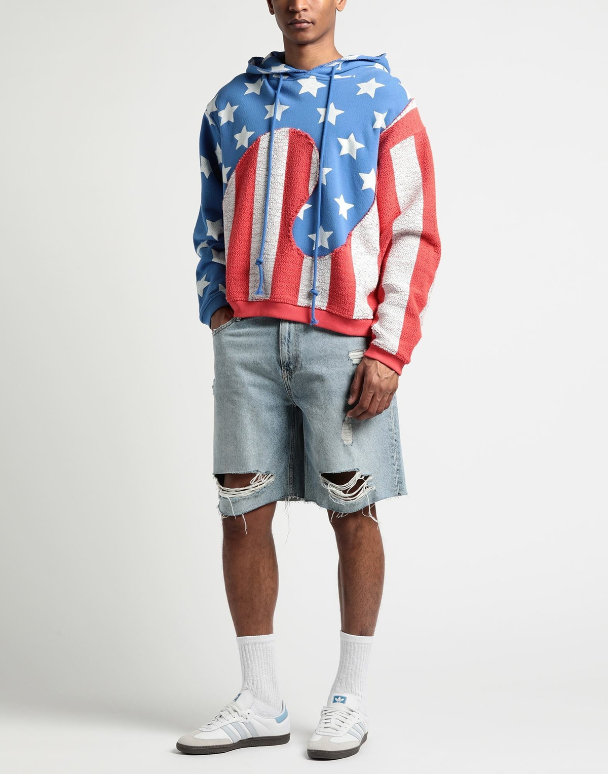 Erl Mens Sweatshirt Sky in Blue