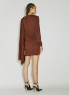 Saint Laurent Draped Wool Dress