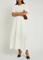 Needle & Thread Scalloped Pointelle-knit Gown Cream
