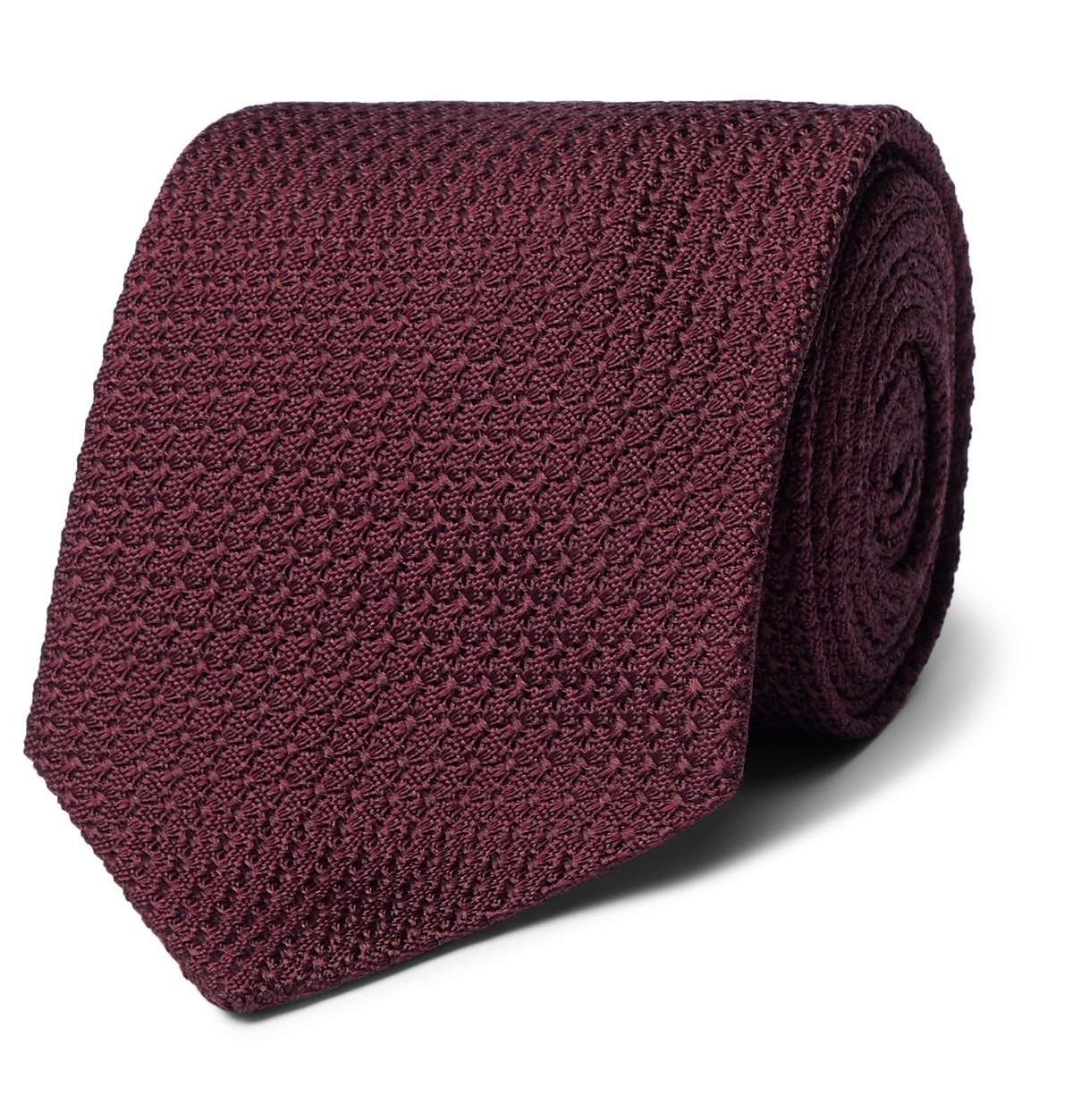Photo: MAN 1924 - 8cm Knitted Silk Tie - Burgundy