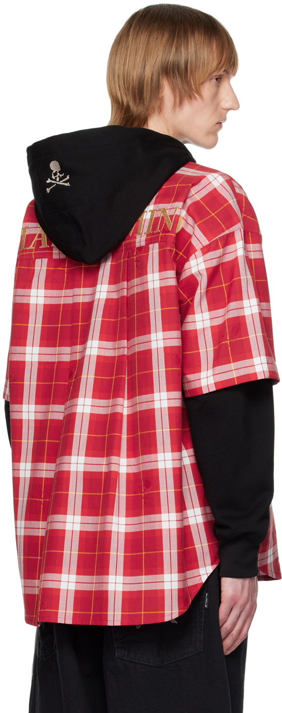 mastermind WORLD Red Hooded Shirt MASTERMIND WORLD