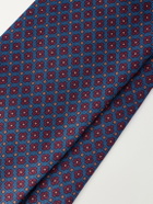 Rubinacci - 8cm Printed Silk-Twill Tie - Blue