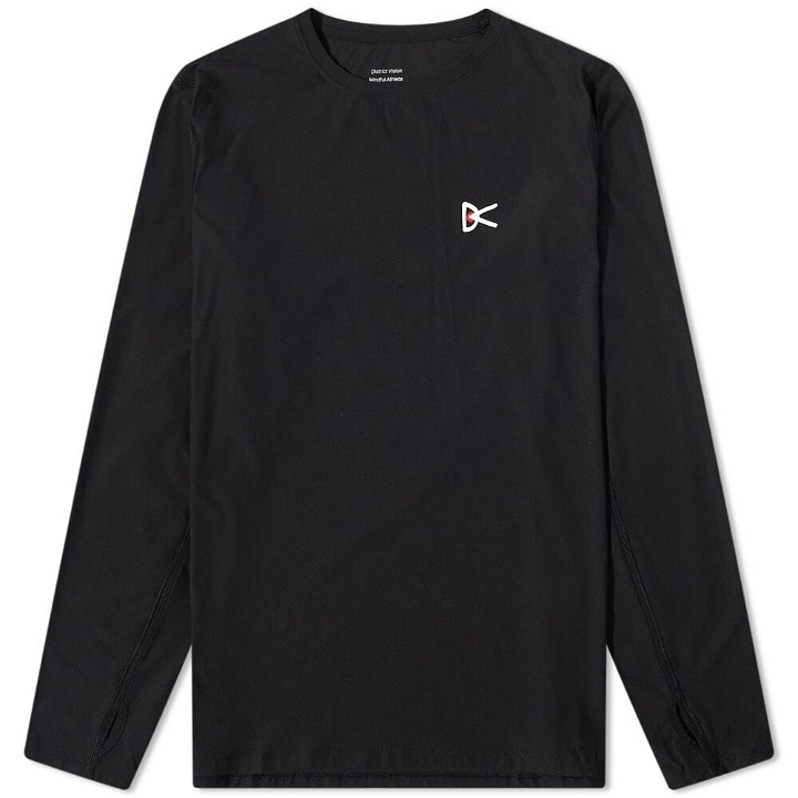Photo: District Vision Men's Long Sleeve Aloe T-Shirt in Black