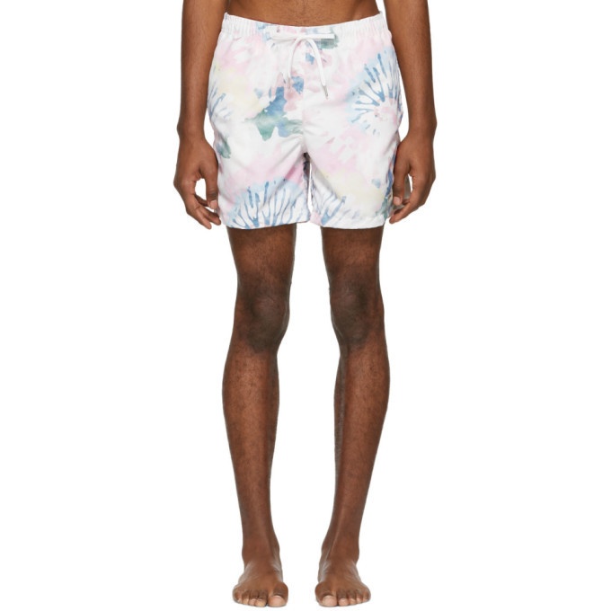 Photo: Bather Multicolor Acid Tie-Dye Swim Shorts