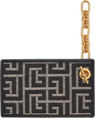 Balmain Black Pulse Monogram Jacquard Card Holder