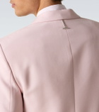 McQueen Silk-trimmed wool and mohair blazer