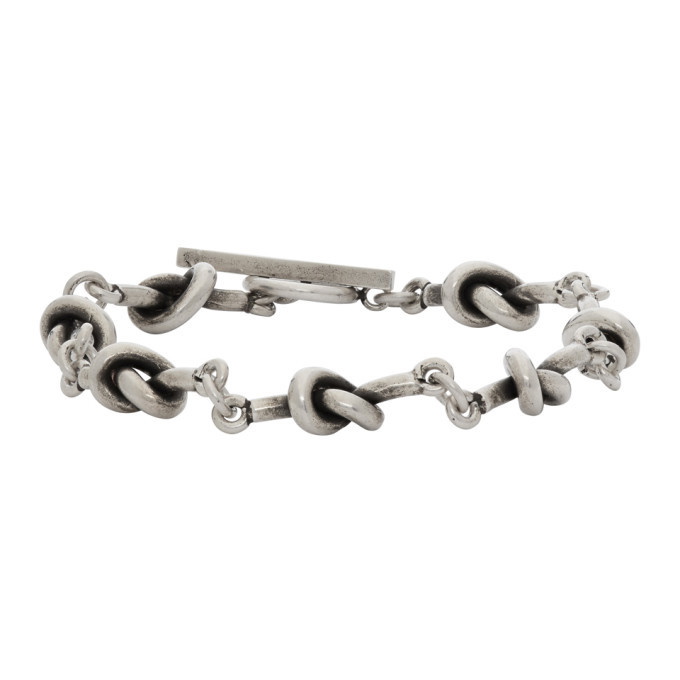 Photo: Saint Laurent Silver Knots Chain Bracelet