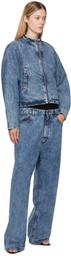 ALAÏA Blue Racing Denim Jacket