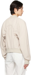 Hyein Seo Off-White Reversible Bomber Jacket