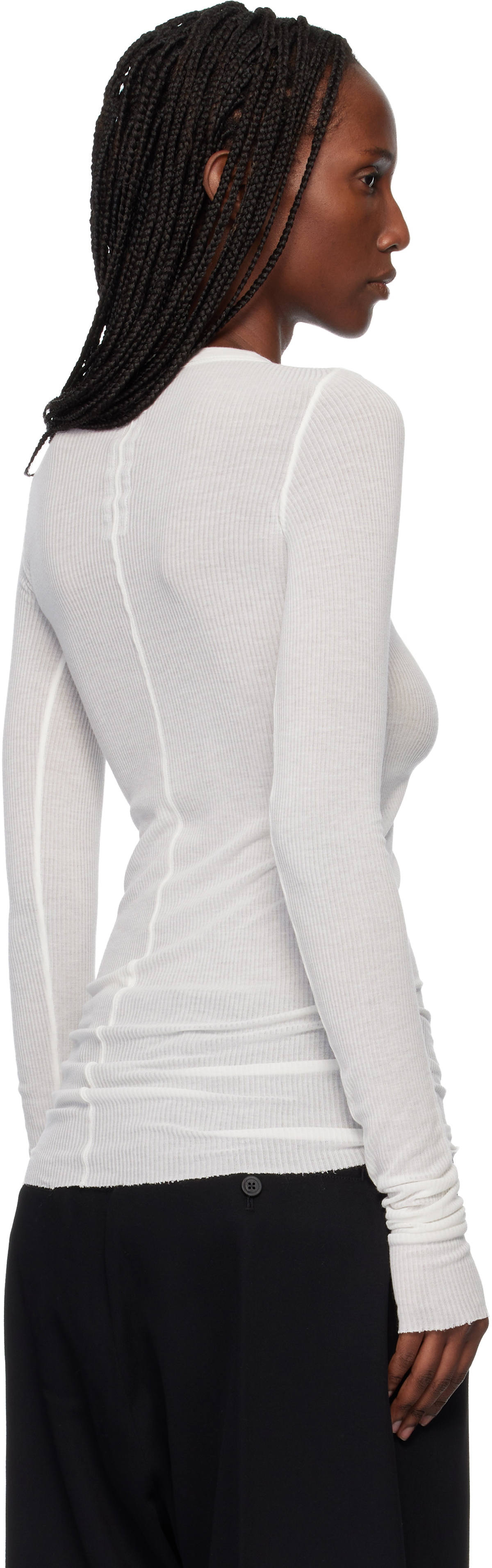 Rick Owens Off-White Temple Rib LS T-shirt