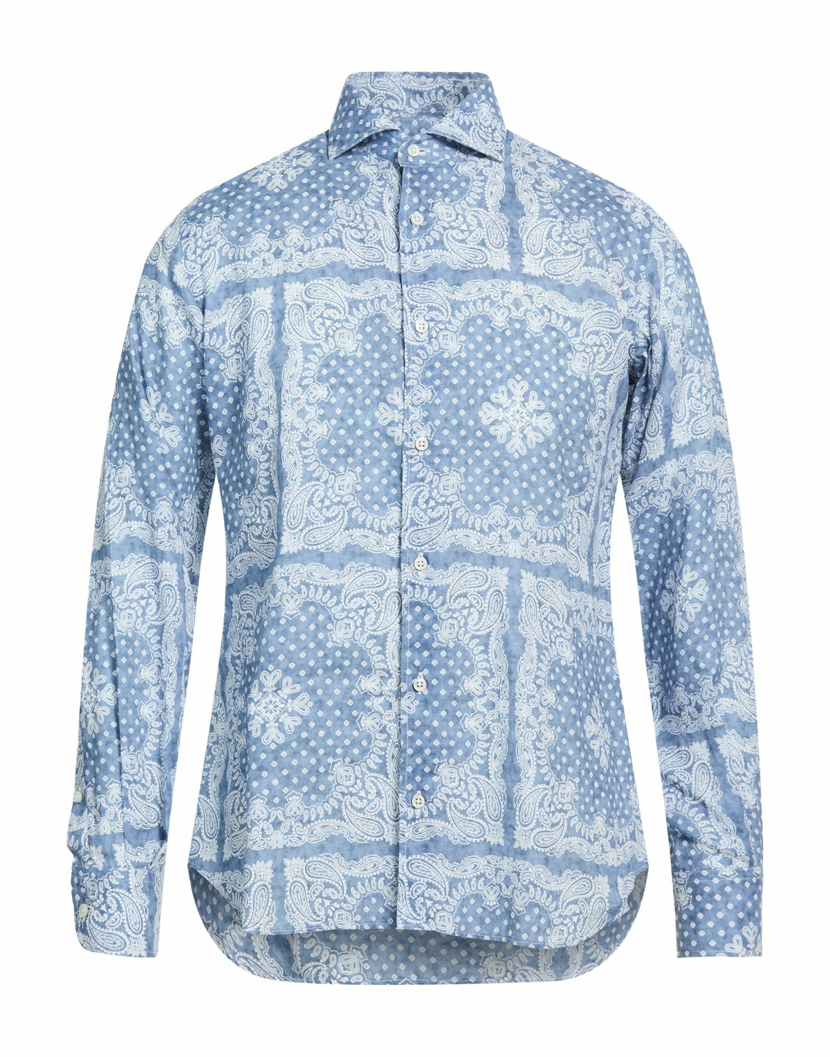 Fedeli Mens Shirt Slate in Blue