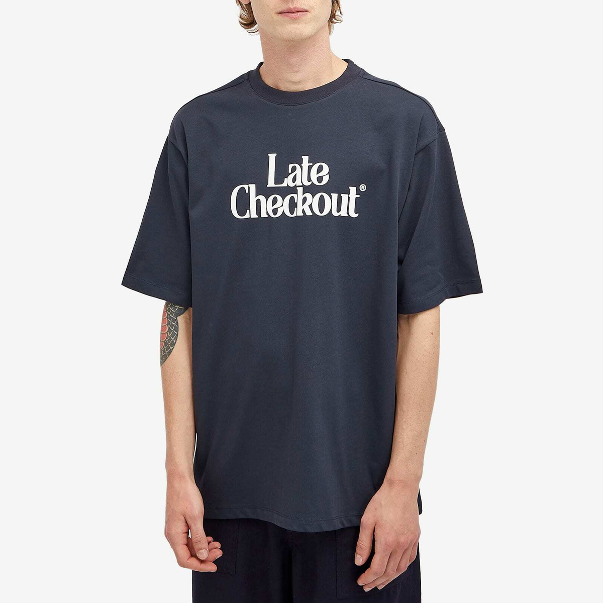 Late Checkout Men's LC Logo T-Shirt in Blue