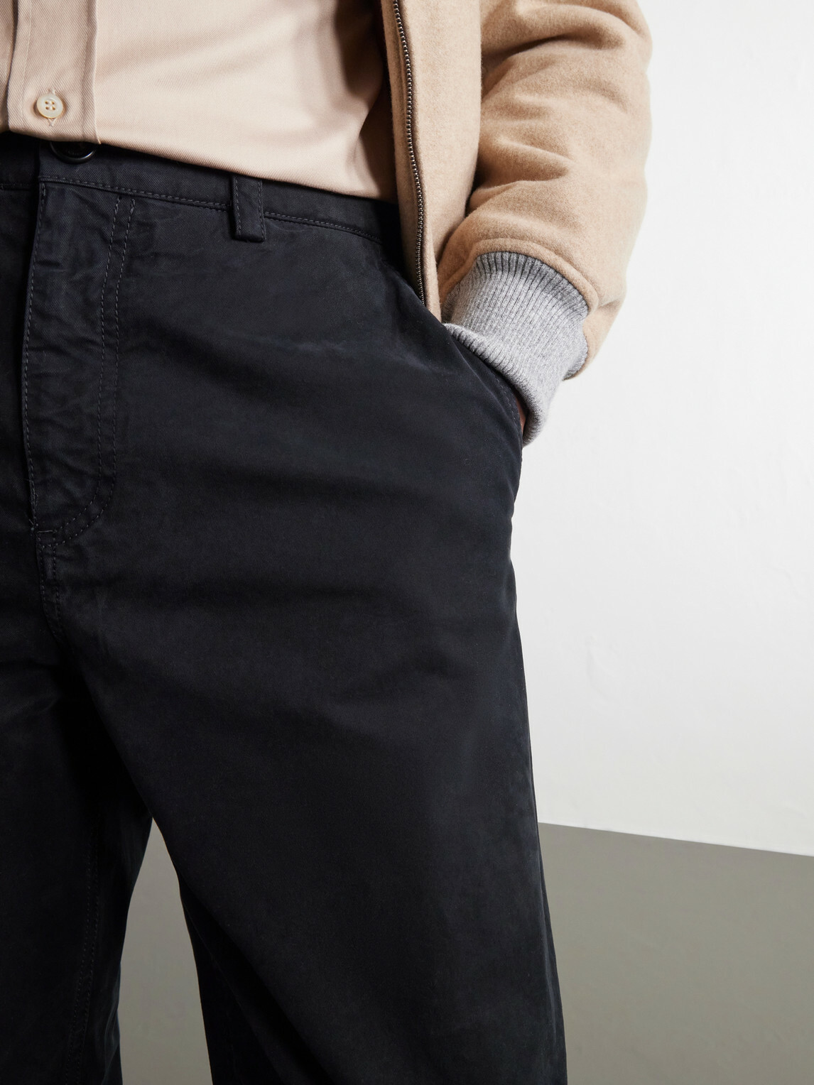 Brunello Cucinelli - Straight-Leg Cotton-Twill Trousers - Black