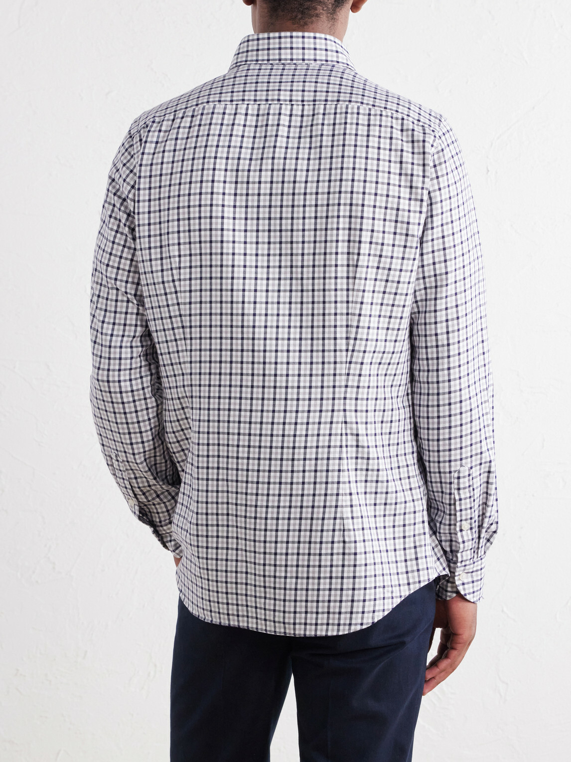 Slowear - Glanshirt Button-Down Collar Checked Cotton Shirt - Gray