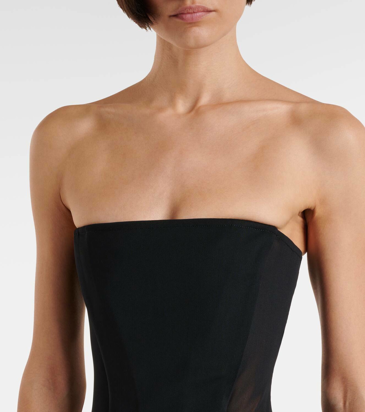 Alex Perry Sheer strapless corset dress