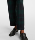 Polo Ralph Lauren Belted checked high-rise wool tapered pants