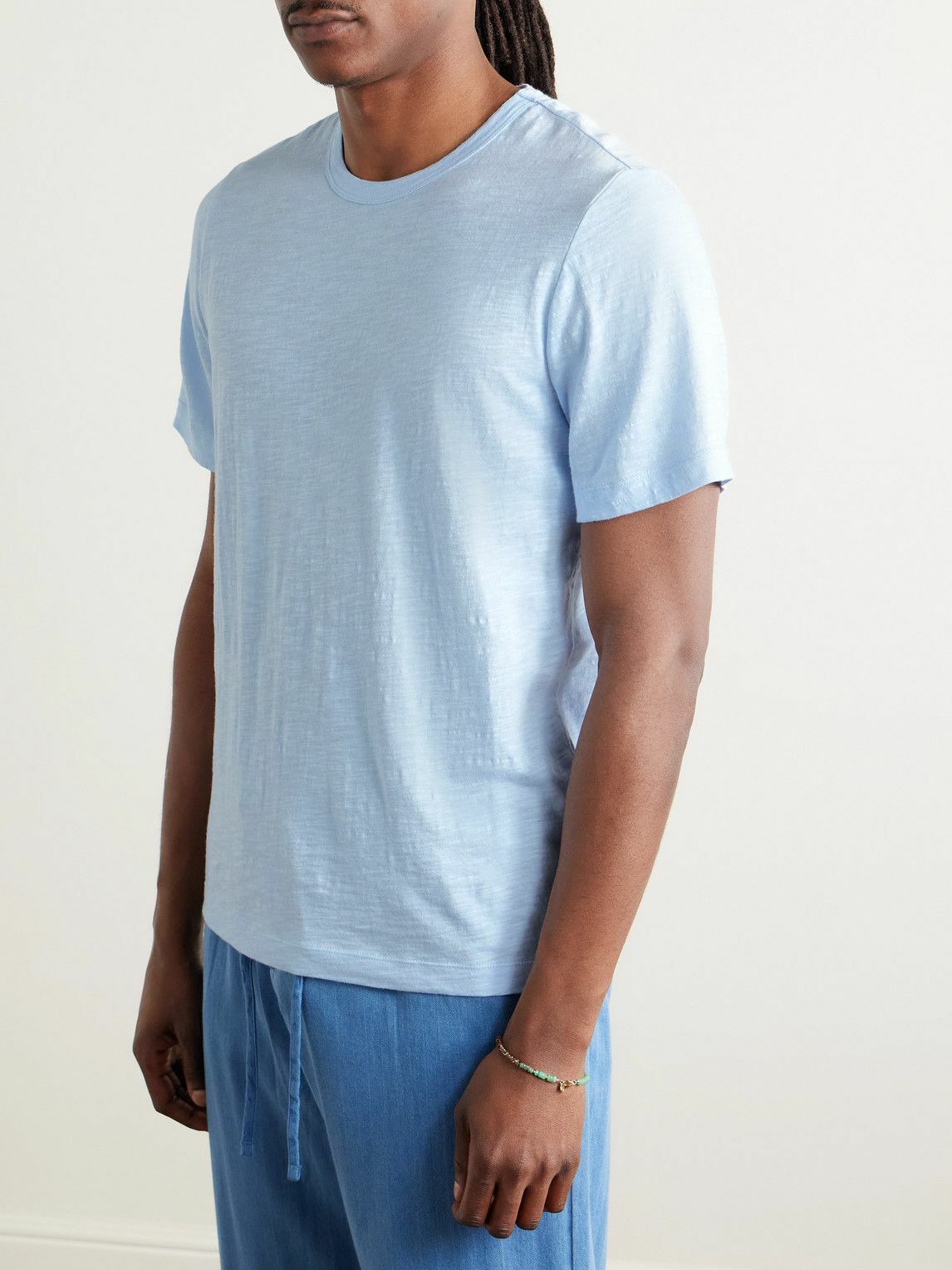 Onia - Slub Cotton-Jersey T-Shirt - Blue