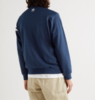 adidas Consortium - Human Made Logo-Embroidered Striped Loopback Cotton-Jersey Sweatshirt - Blue