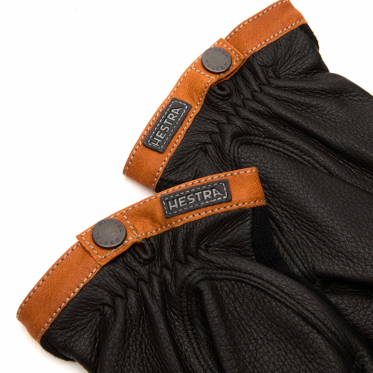 Hestra Men's Deerskin Wool Tricot Gloves in Black