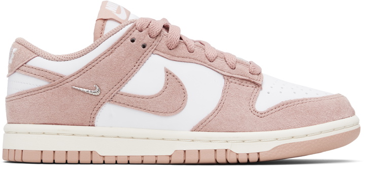 Photo: Nike Pink & White Dunk Low Sneakers