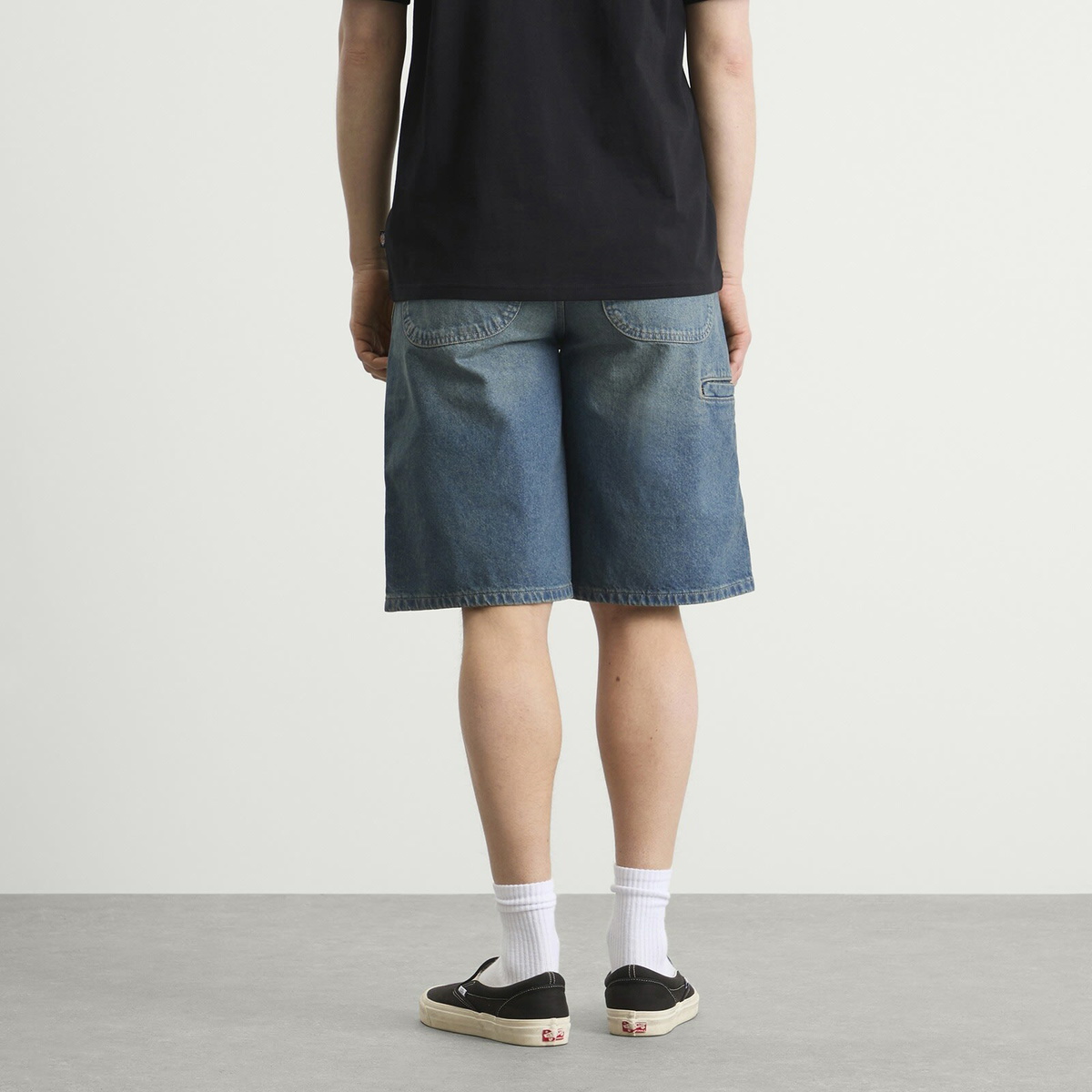 Dickies Men's 958 Loose Denim Shorts in Khaki Tinted Blue