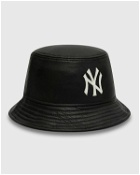 New Era Mlb Leather Bucket New York Yankees Black - Mens - Hats