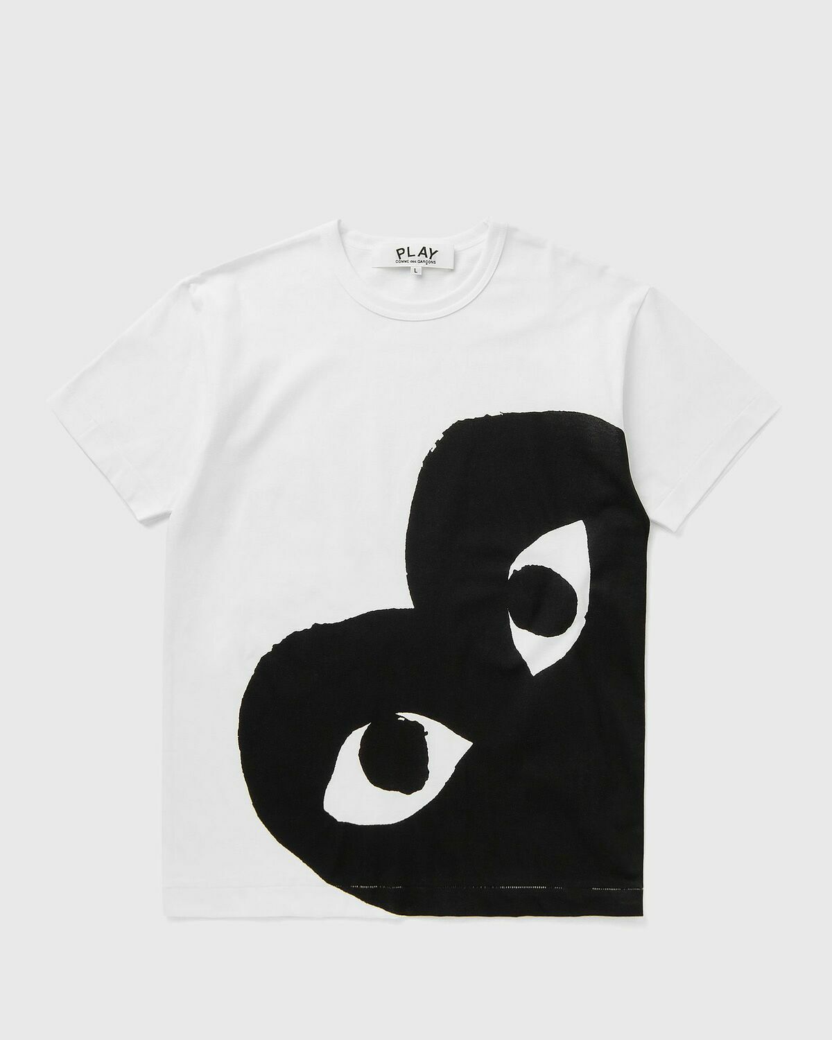 Comme des Garçons Play TEE LOGO PRINT KNIT black/white Mens Shortsleefe