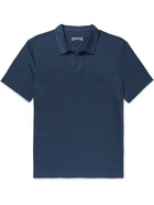 VILEBREQUIN - Pyramid Slub Linen-Jersey Polo Shirt - Blue