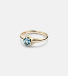 Stone and Strand Morrison 14kt gold ring with blue topaz