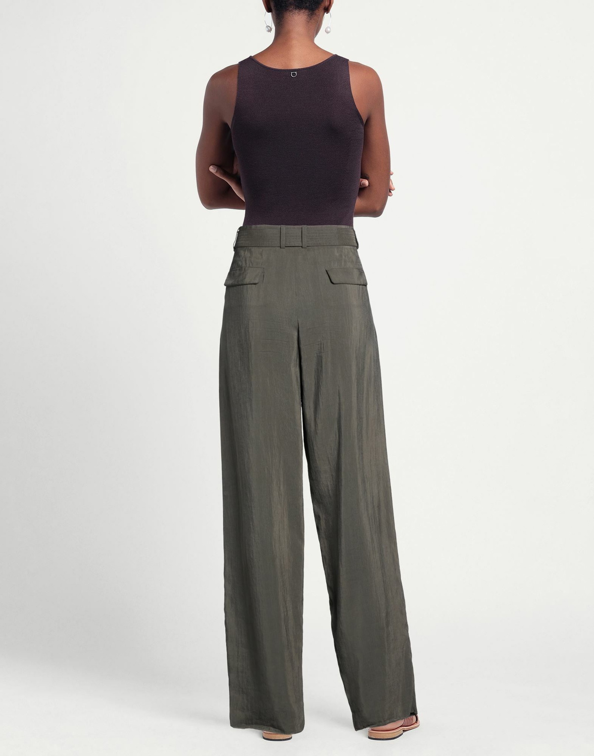 Giorgio Armani Womens Pants Military in Green