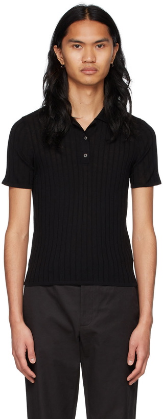 Photo: Dion Lee Black Wool Polo