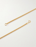 A.P.C. - Concert Logo-Engraved Gold-Tone Pendant Necklace