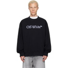 Off-White Black Big Bookish Skate Crewneck Sweatshirt