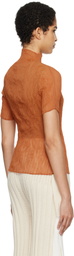 ISSEY MIYAKE Orange Chiffon Twist 3 T-shirt