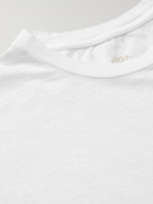 ALTEA - Slub Stretch-Linen T-Shirt - White - S