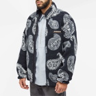 Napapijri Men's Holiday Jacquard Paisley Fleece Jacket in Black