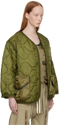 R13 Khaki Quilted Jacket