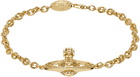 Vivienne Westwood Gold Mini Bas Relief Chain Bracelet