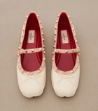 Valentino Garavani Rockstud leather Mary Jane flats