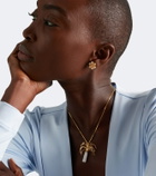 Yvonne Léon Daisy 9kt gold earrings with sapphires and diamonds