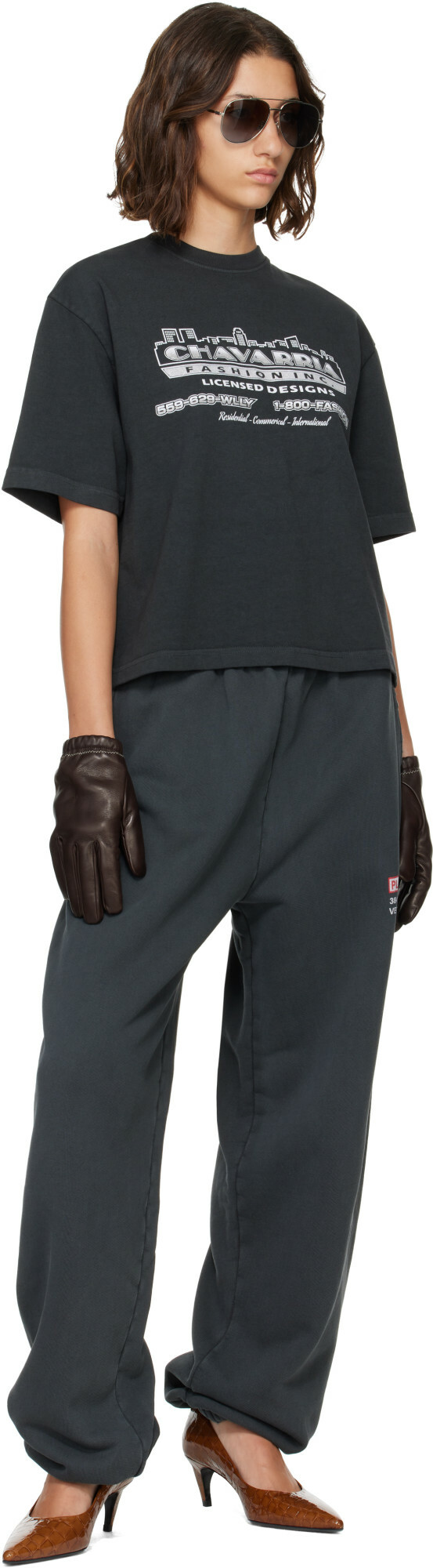 WILLY CHAVARRIA Gray 'Plaza Chavarria' Sweatpants