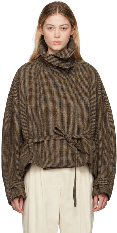 Photo: LE17SEPTEMBRE Brown Houndstooth Jacket