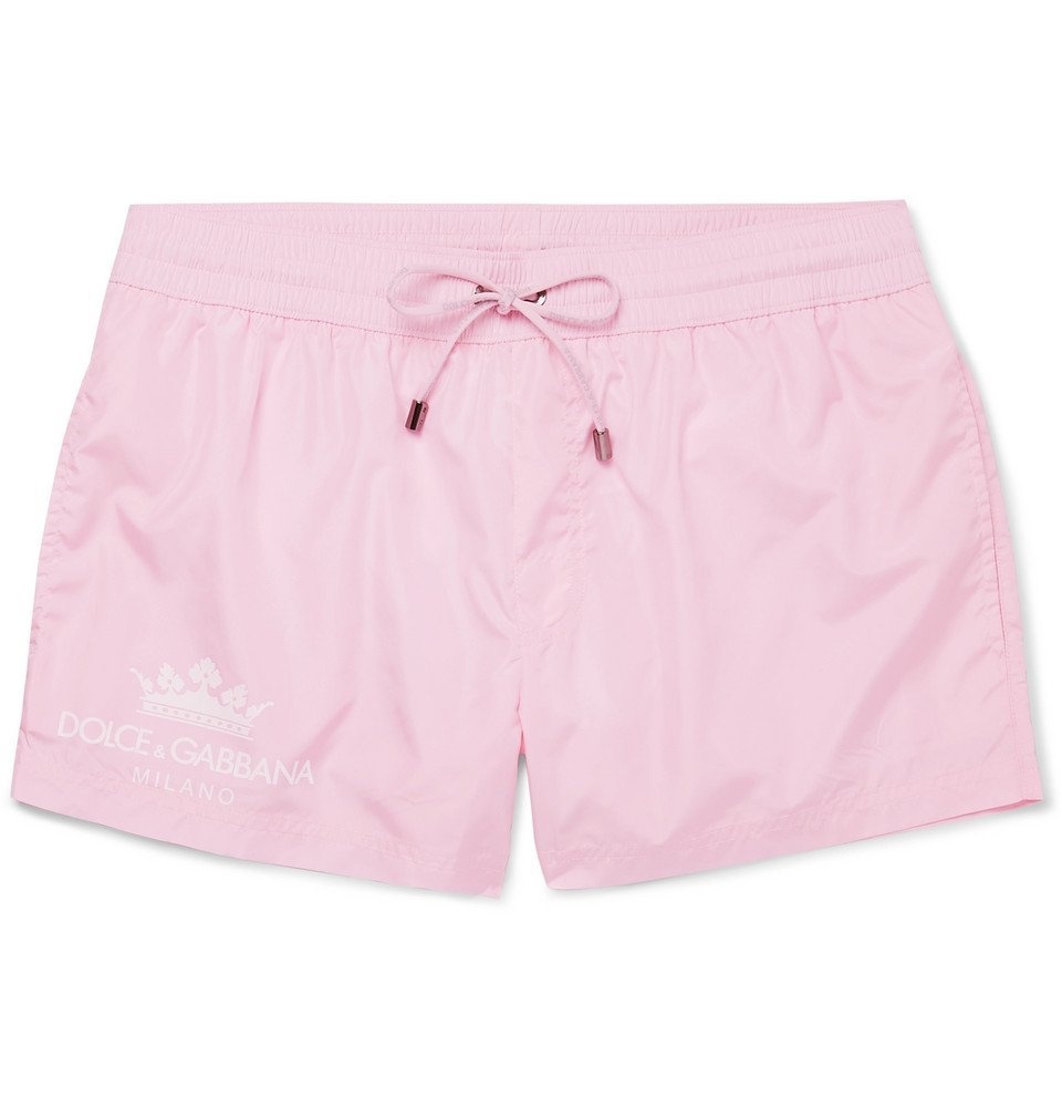 Menneskelige race affjedring dansk Dolce & Gabbana - Logo-Print Short-Length Swim Shorts - Pink Dolce & Gabbana