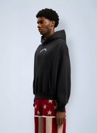 Palm Angels Curved Logo Loose Hooded Sweatshirt
