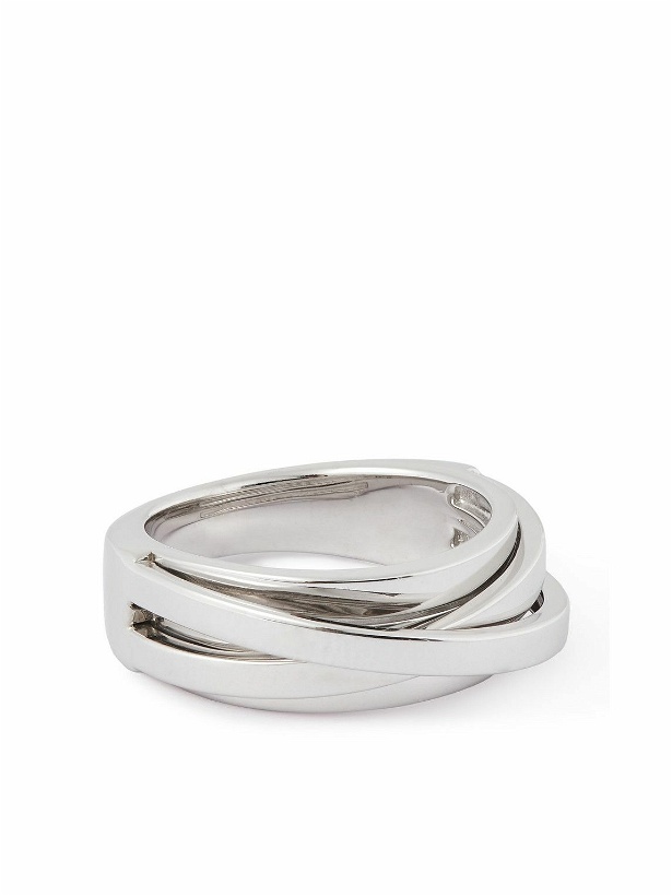Photo: Tom Wood - Orb Rhodium-Plated Ring - Silver